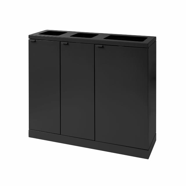 Bica 829 Avfallssortering 2x65+1x95L Åpne innkast Sv