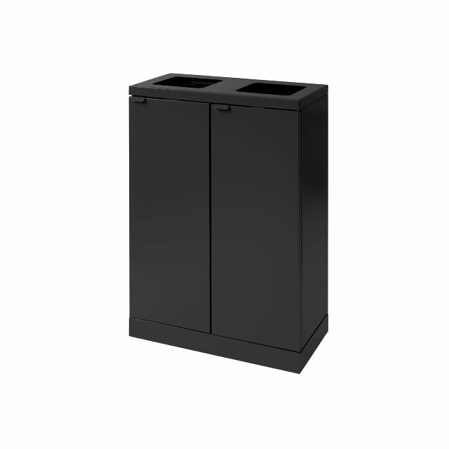 Bica 867 Avfallssortering 2x65L Åpne innkast Sv