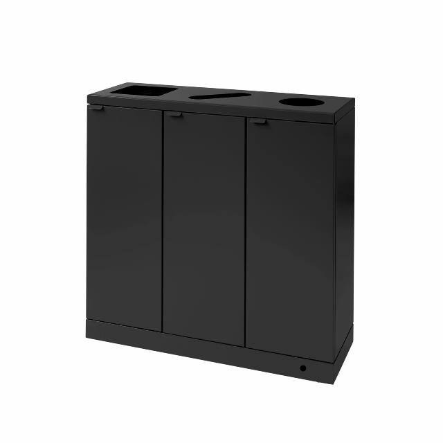 Bica 869 Avfallssortering 3x65 L Formede innkast Sv