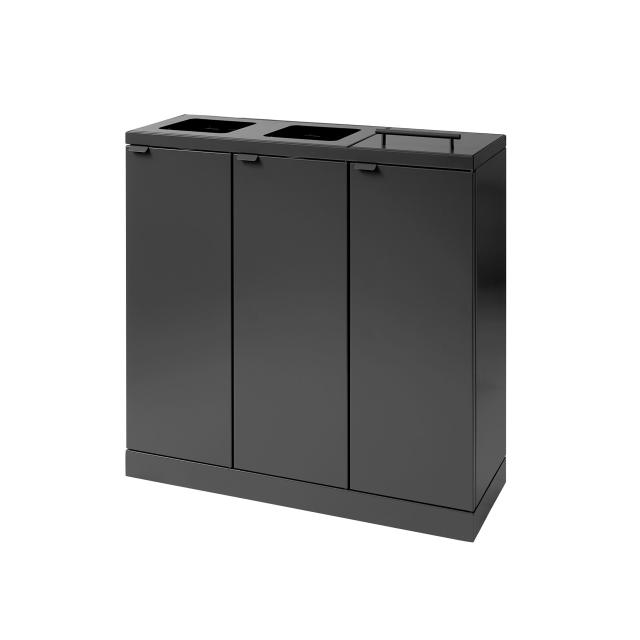 Bica 873 Avfallssortering 3x65L Løftelokk/åpne innkas Antr