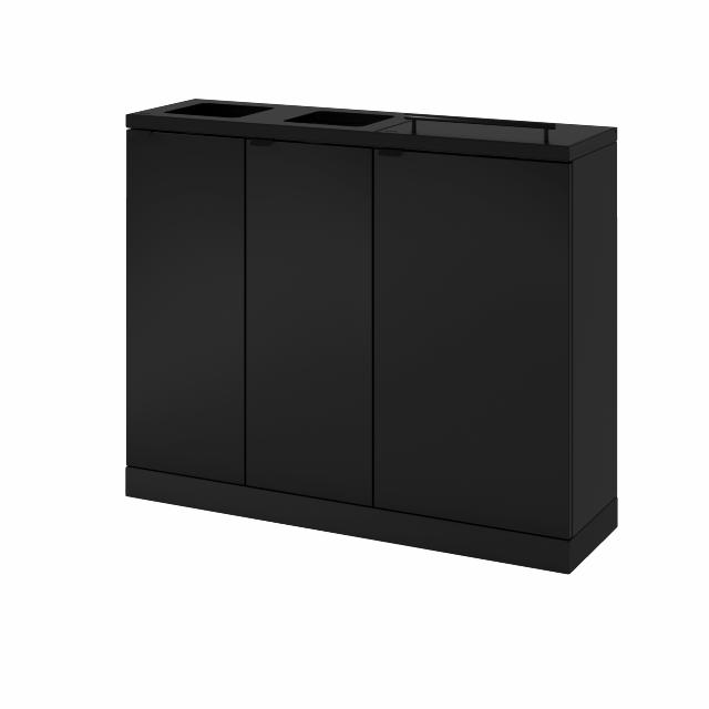 Bica Avfallssortering 2x65 + 2x45 L med hyller og lokk Sv