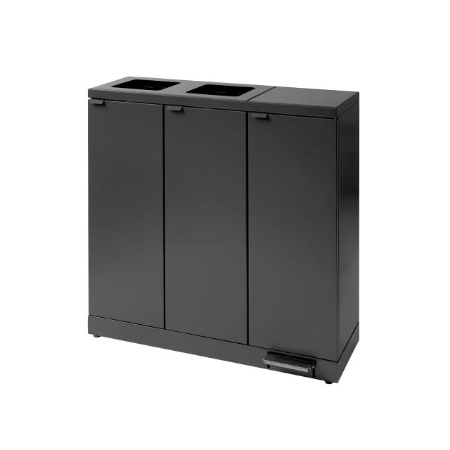 Bica 973 Avfallssortering 3x65L Fotpedal/åpen innkast Antr