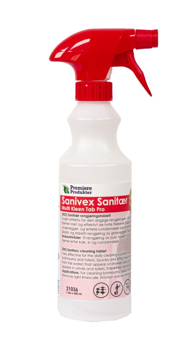 Sanivex Sanitær tom Refill flaske 0,5lt