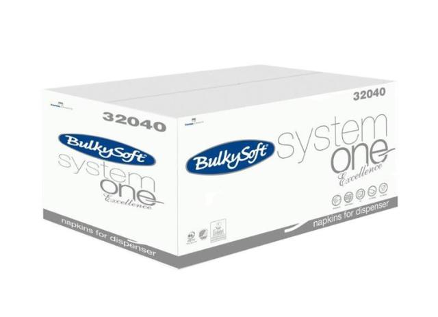 Dispenser serviett Hvit. System One 2-lag *krt a 4000 ark