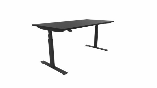 Skrivebord hev-senk rett 180 x 80 cm, 2 bens 3 leddet