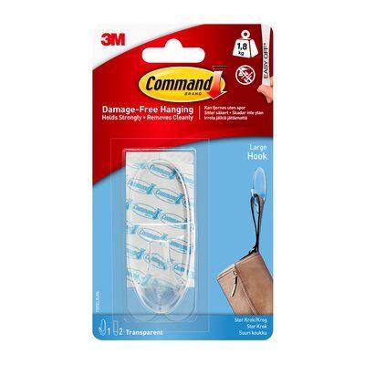 3M Command Oval transparent krok, 1 krok 2 strips
