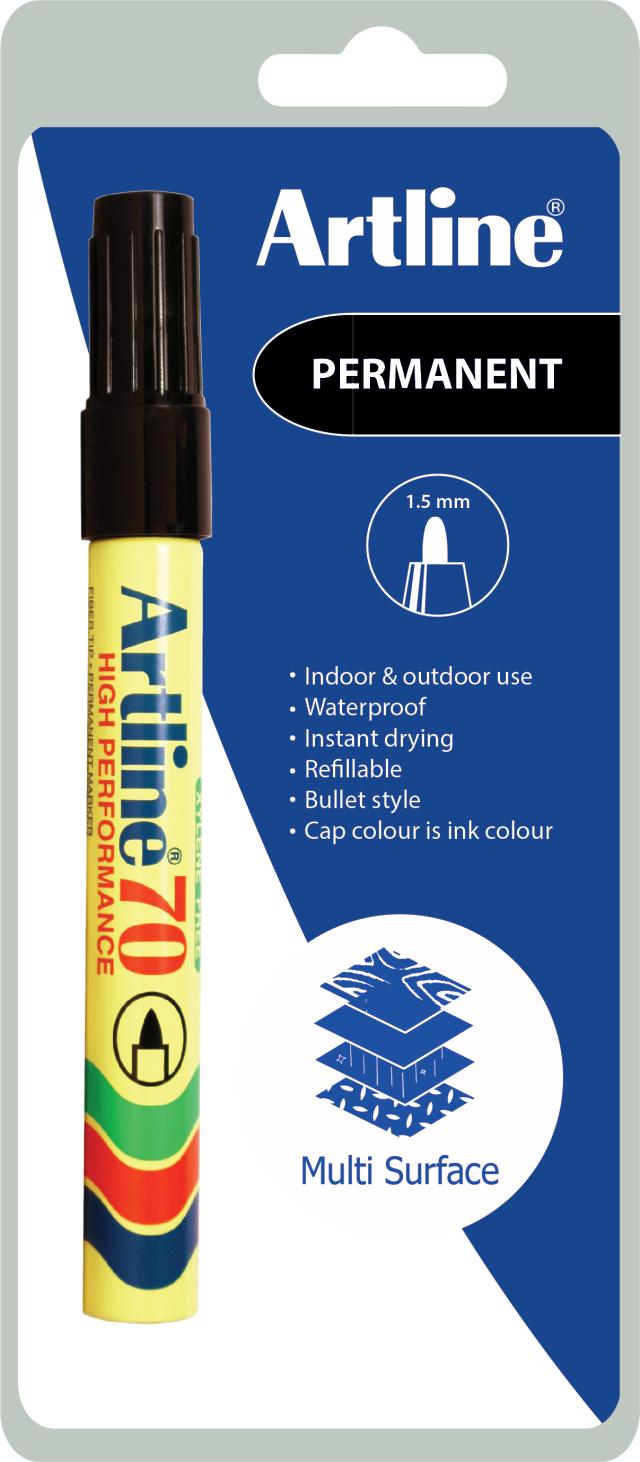 Artline 70 Permanent Merkepenn 1-Blister Sort