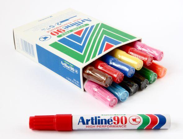 Artline 90 Merkepenn 5.0 assorterte farger