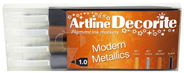 Artline Decorite Bullet Modern Metallic 4-pk