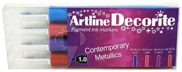 Artline Decorite Bullet Metallic 4-pk