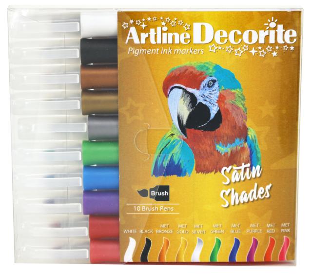 Artline Decorite Brush Metallic 10-pk