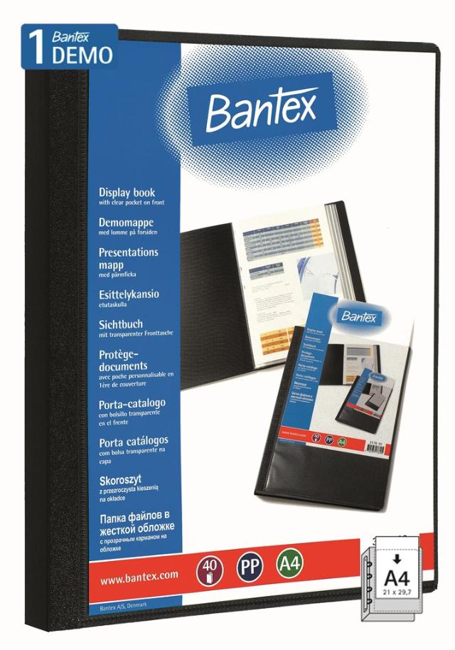 Bantex Demomappe med Innstikk – 40 lommer