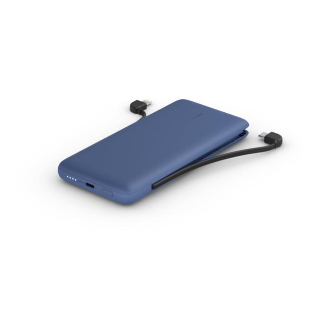 10K PD Power Bank m/ Intergrerte kabler(USB-C og Lightning)