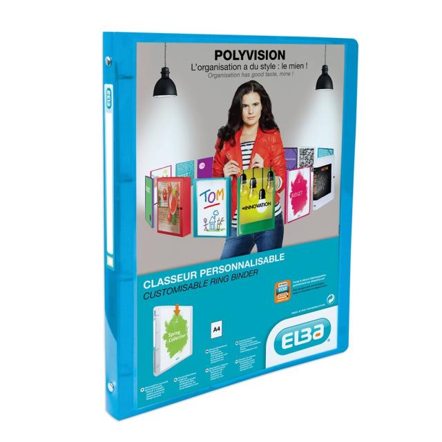 Ringpärm Polyvision A4 20mm 4 Ringer Pp Blå