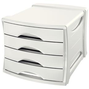Esselte Skuffkabinett Europost Vivida 4 sk. hvit