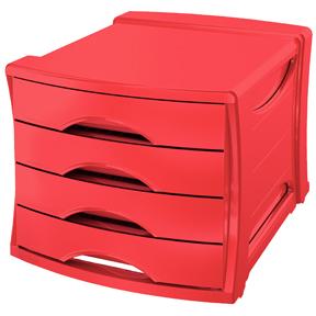 Esselte Skuffkabinett Europost Vivida 4 sk. rød