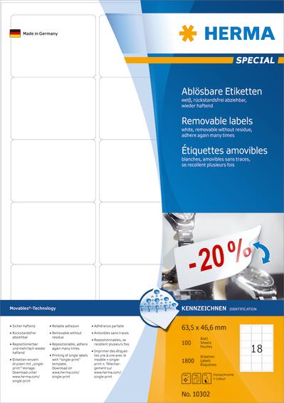 Herma Etiketter Movables 63,5x46,6 (100)