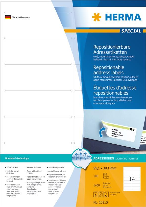 Herma Etiketter Movables 99,1x38,1 (100)