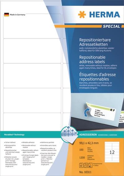 Herma Etiketter Movables 99,1x42,3 (100)