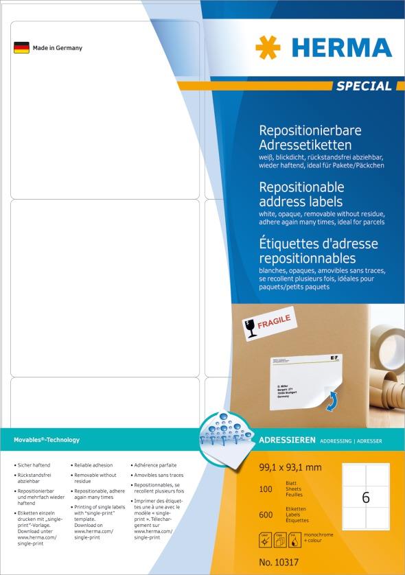 Herma Etiketter Movables 99,1x93,1 (100)