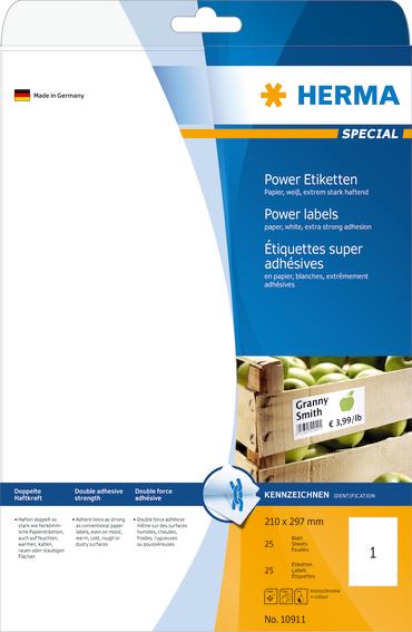 Herma Etiketter Power A4 210x297 (25)