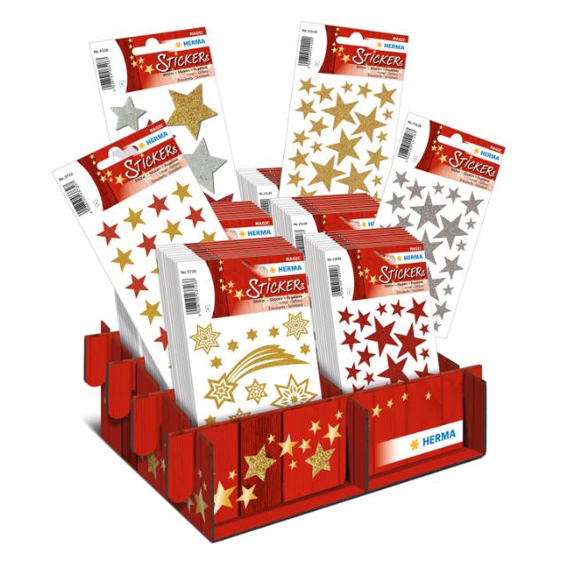 Herma Klistremerker Magic Stars juledisplay (60)