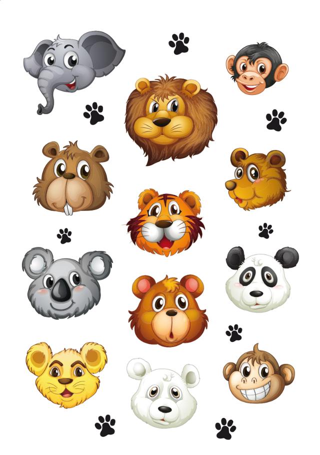Herma stickers Magic animal faces stone(1)