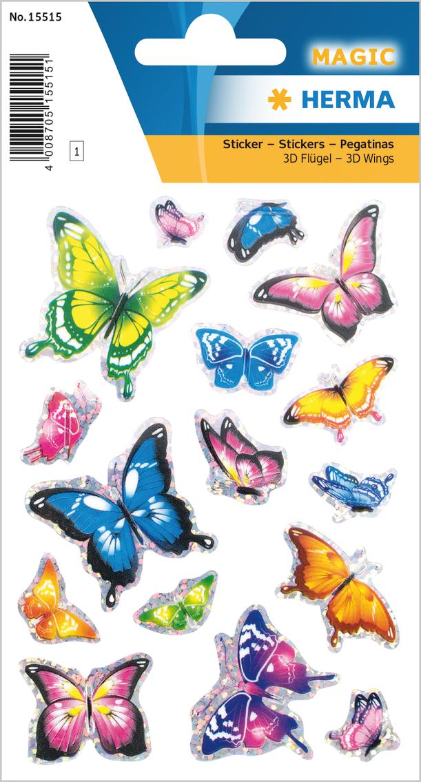 Herma Klistremerker Magic butterflies 3D (1)