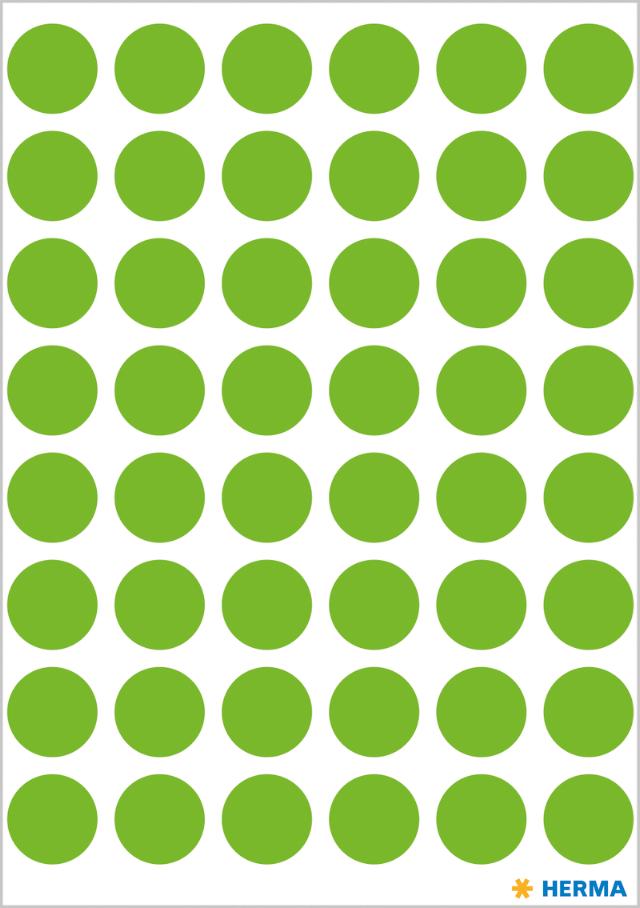 Herma Etikett Vario Ø 13 mm grønn