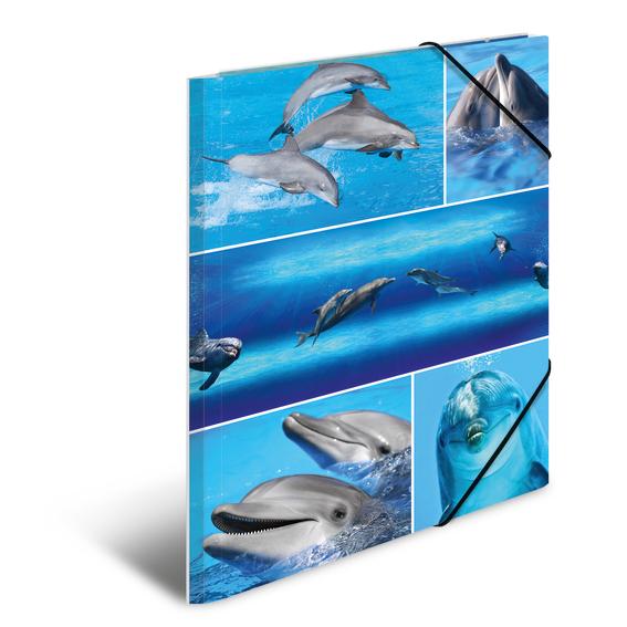 Herma Strikkmappe A4 PP-papp. Delfiner