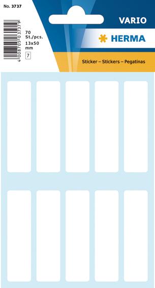 Herma Etiketter Vario hvit 13x50mm (70)