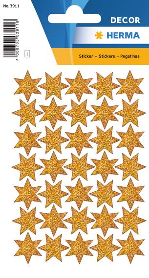 Herma Klistremerker Decor jule sølvstjerner glitter (3)