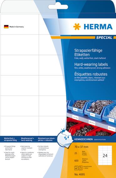 Herma Etiketter Slitesterke 70x37 hvit (25)