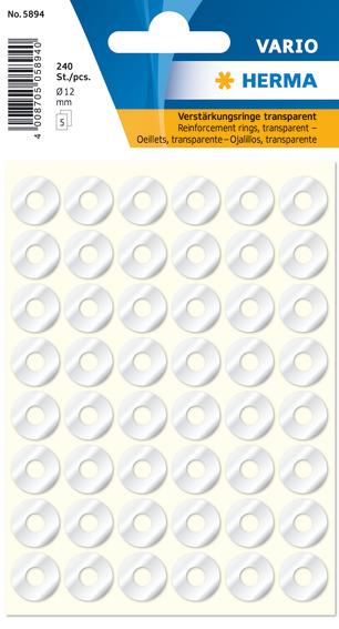 Herma Vario Hullforsterkere Transp. Ø12mm (240)