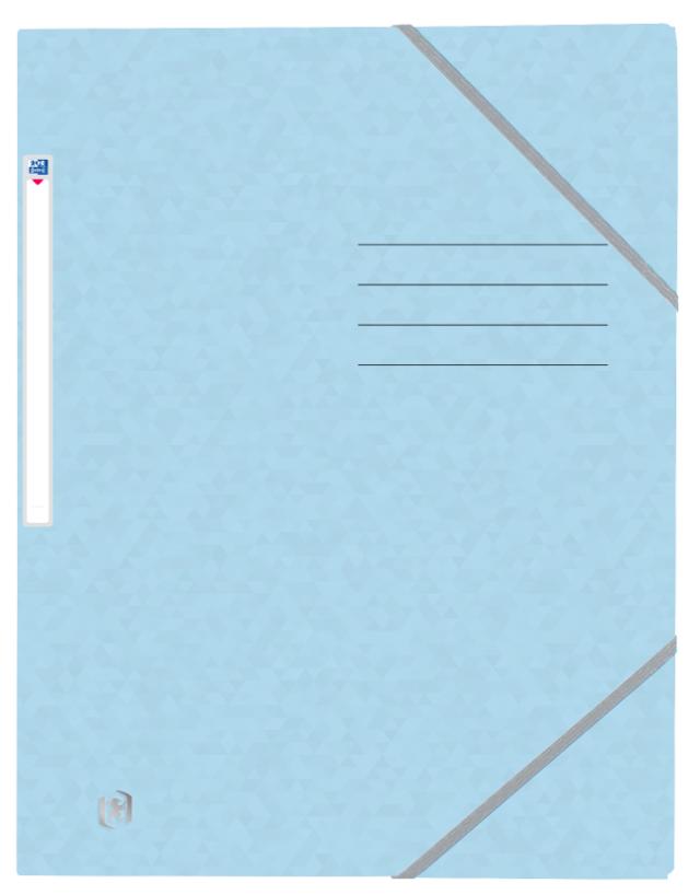 Oxford top file+ elasticated 3-flap folder a4 pastel blue