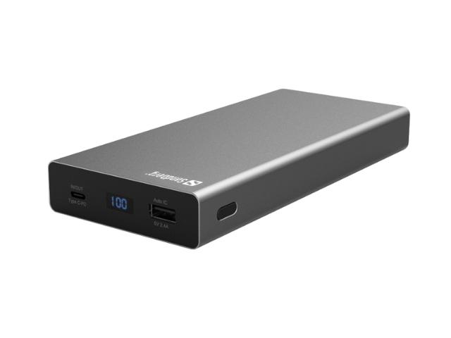 20.000 mAh PD 100W PowerBank USB-C, Alu