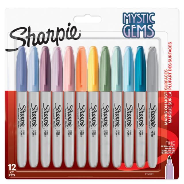 Sharpie® FINE Merkepenn 1,0mm Mystic Gems ass (12)