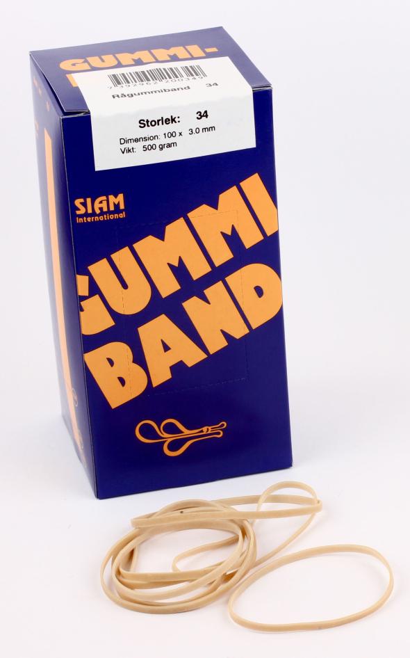 Siam Gummistrikk nr.34 100x3mm (500g)