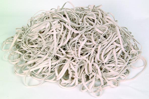 Siam Gummistrikk 180x10mm Hvit (1000g)
