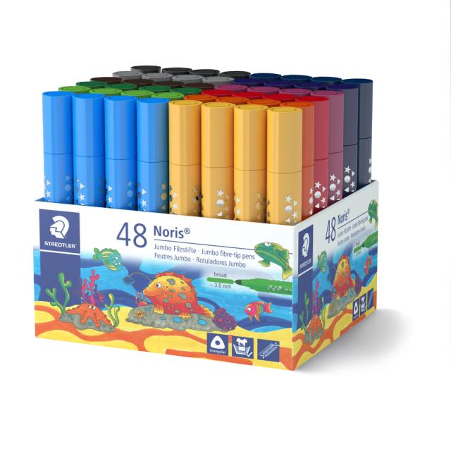 STAEDTLER Filtpenn Noris jumbo 3,0mm ass (48)