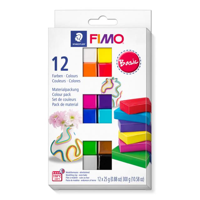 Modellering Leire FIMO SOFT Basic 12x25g ass (12)