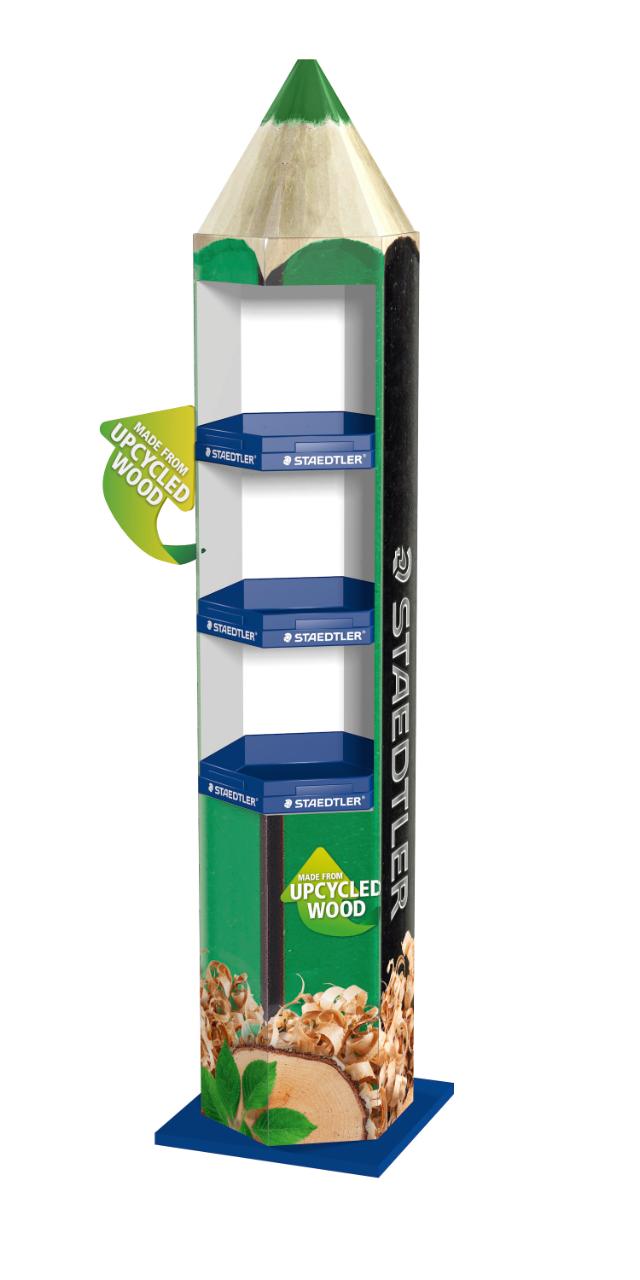 Staedtler UPCYCLED WOOD Penne-Tårn display