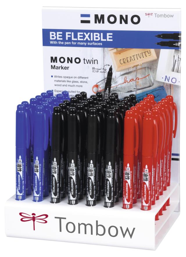 Tombow fineliner MONO twin pen 0,4/0,8 display ass (48)