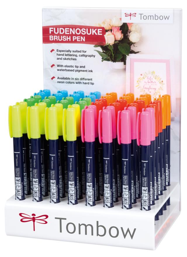Tombow Fudenosuke penn hard display neon (48)