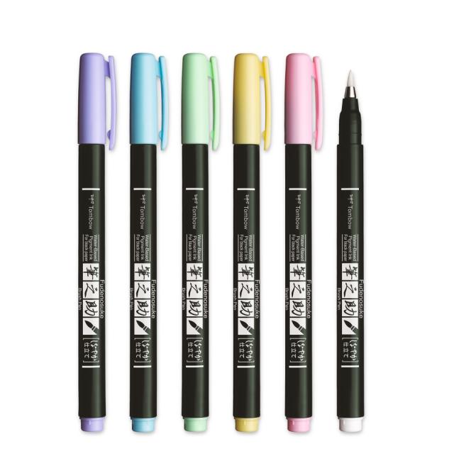 Tombow Brush penn Fudenosuke Soft Pastell ass (6)