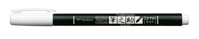 Tombow Brush penn Fudenosuke Soft Pastell Hvit