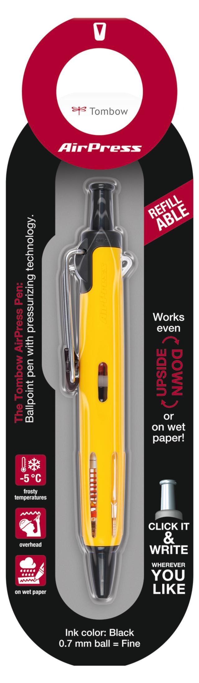 Tombow Kulepenn Airpress Penn blister gul