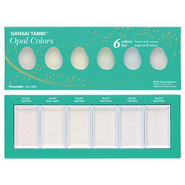 ZIG GANSAI TAMBI Opal Colors 6 farger sett