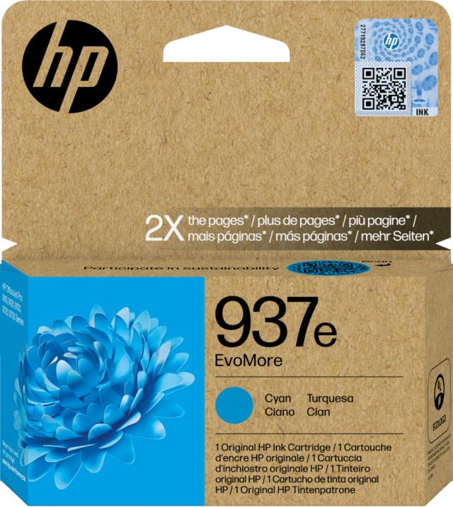 HP 937e EvoMore Cyan Org Ink Cartridge