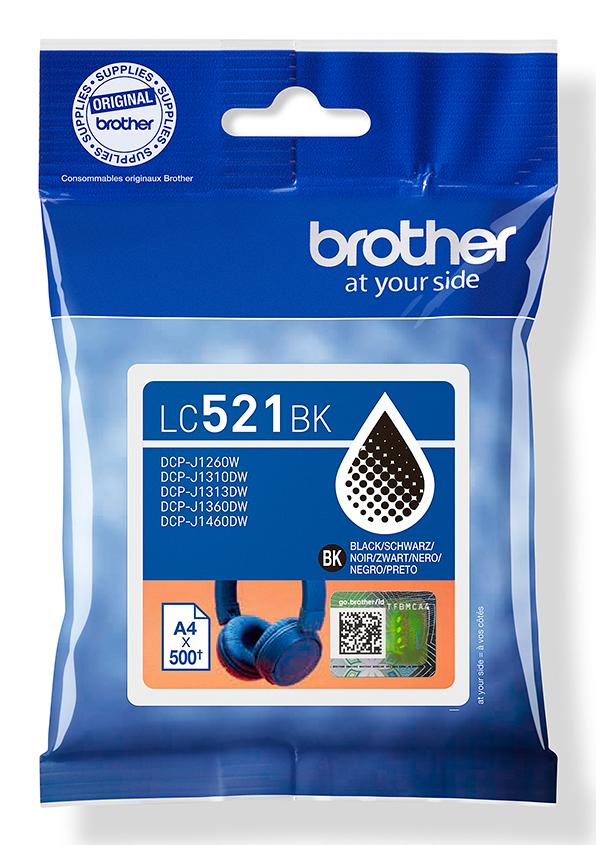 Blekk BROTHER LC521BK sort